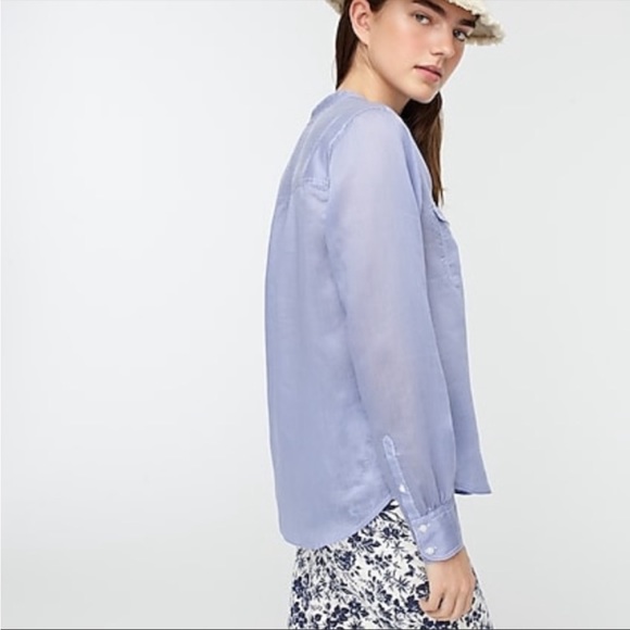 NWT J.Crew Classic popover shirt in Stripe - Picture 2 of 11